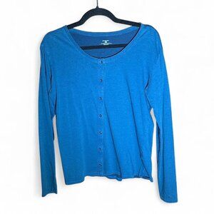 Patagonia Versatiliti Cardigan Women Large Blue Light Sweater Long Sleeve 54520